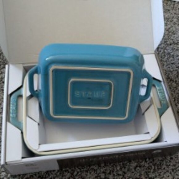 Staub | Kitchen | Staub 2piece Ceramic Rectangular Baking Dish Set New ...
